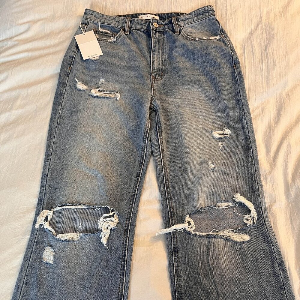 NWT Flying Monkey Light Blue Distressed Jeans